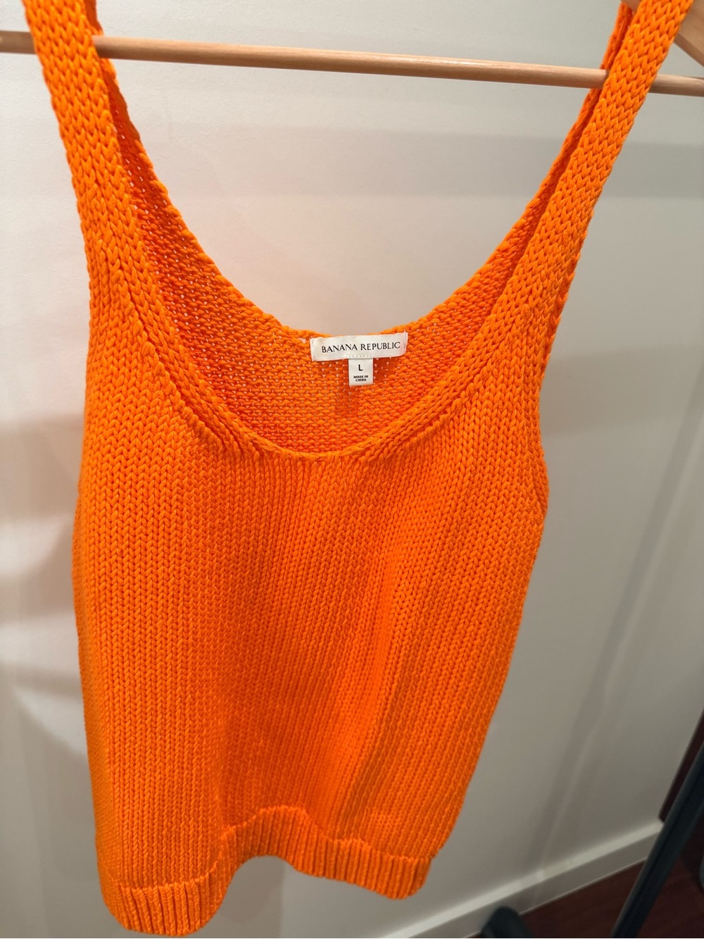 Banana Republic Bright Orange Knit Tank Top